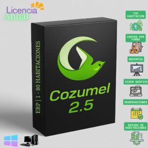 Sistema hotelero Cozumel 2.5, 1 a 80 Hab. ERP